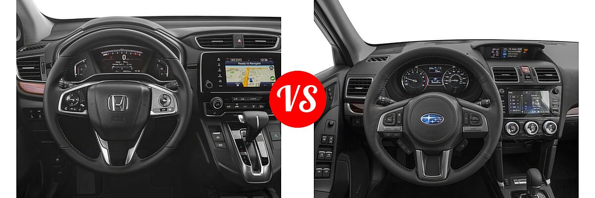 2018 Honda CR-V SUV Touring vs. 2018 Subaru Forester SUV Touring - Dashboard Comparison