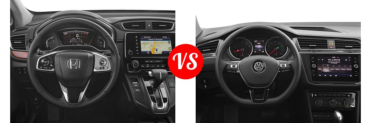 2018 Honda CR-V SUV Touring vs. 2018 Volkswagen Tiguan SUV S / SE / SEL / SEL Premium - Dashboard Comparison