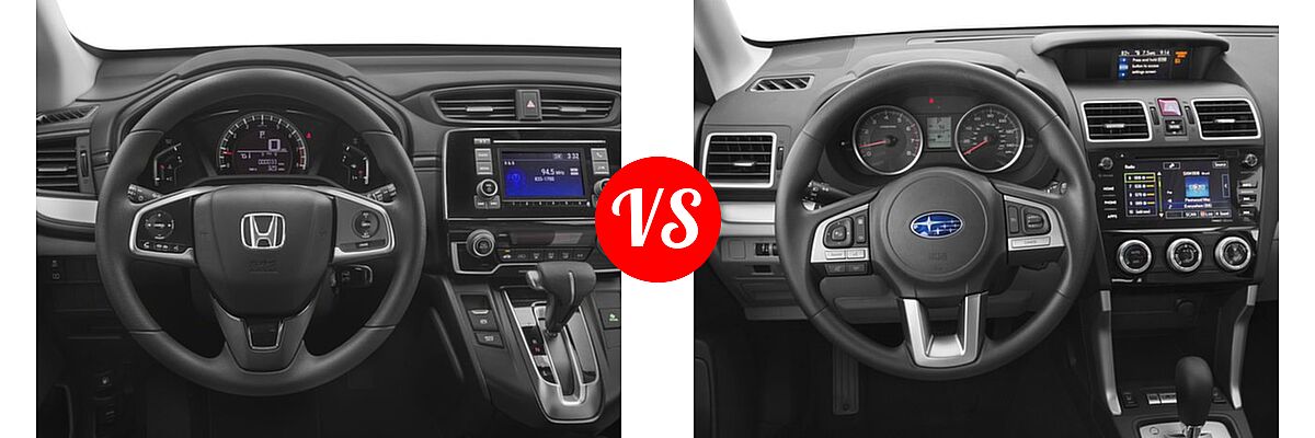 2018 Honda CR-V SUV LX vs. 2018 Subaru Forester SUV Premium - Dashboard Comparison