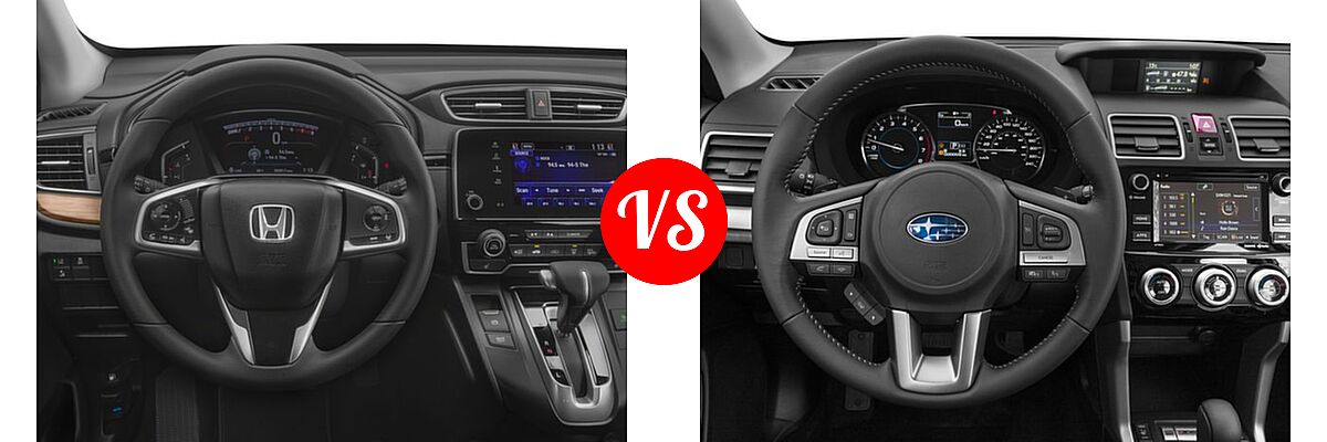 2018 Honda CR-V SUV EX vs. 2018 Subaru Forester SUV Premium - Dashboard Comparison