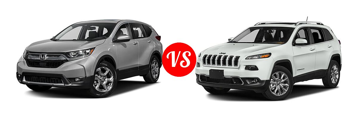 2018 Honda CR-V SUV EX-L vs. 2018 Jeep Cherokee SUV Limited - Front Left Comparison
