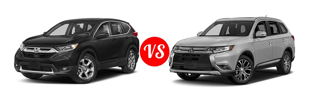 2018 Honda CR-V SUV EX-L vs. 2018 Mitsubishi Outlander SUV ES / SE - Front Left Comparison