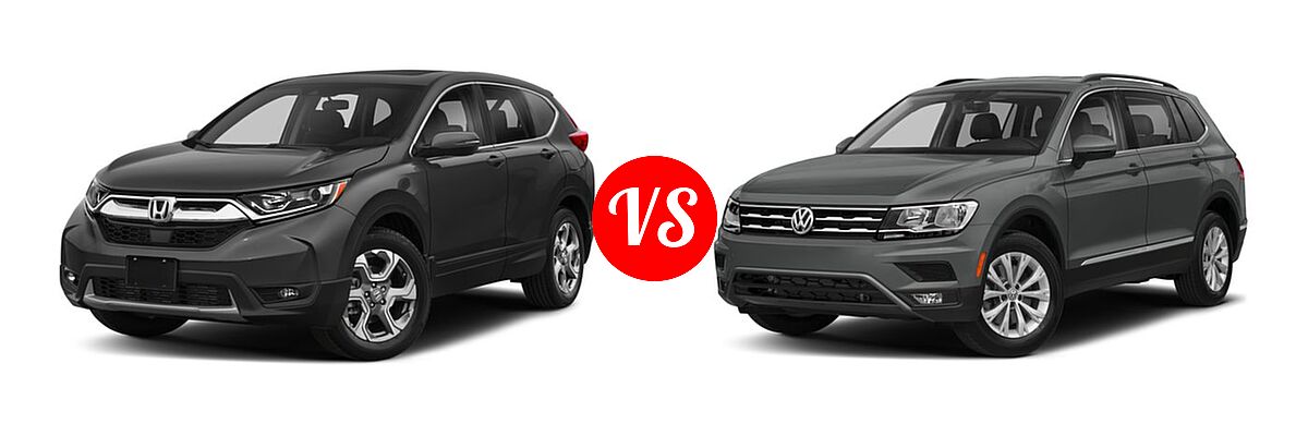 2018 Honda CR-V SUV EX vs. 2018 Volkswagen Tiguan SUV S / SE / SEL / SEL Premium - Front Left Comparison