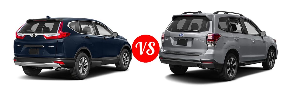 2018 Honda CR-V SUV LX vs. 2018 Subaru Forester SUV Limited - Rear Right Comparison