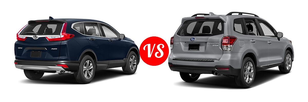 2018 Honda CR-V SUV LX vs. 2018 Subaru Forester SUV Touring - Rear Right Comparison