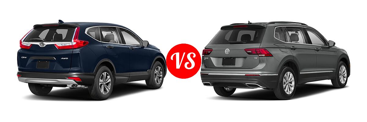 2018 Honda CR-V SUV LX vs. 2018 Volkswagen Tiguan SUV S / SE / SEL / SEL Premium - Rear Right Comparison