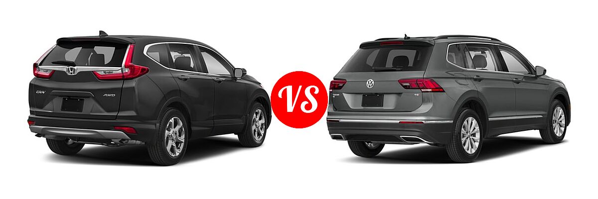 2018 Honda CR-V SUV EX vs. 2018 Volkswagen Tiguan SUV S / SE / SEL / SEL Premium - Rear Right Comparison