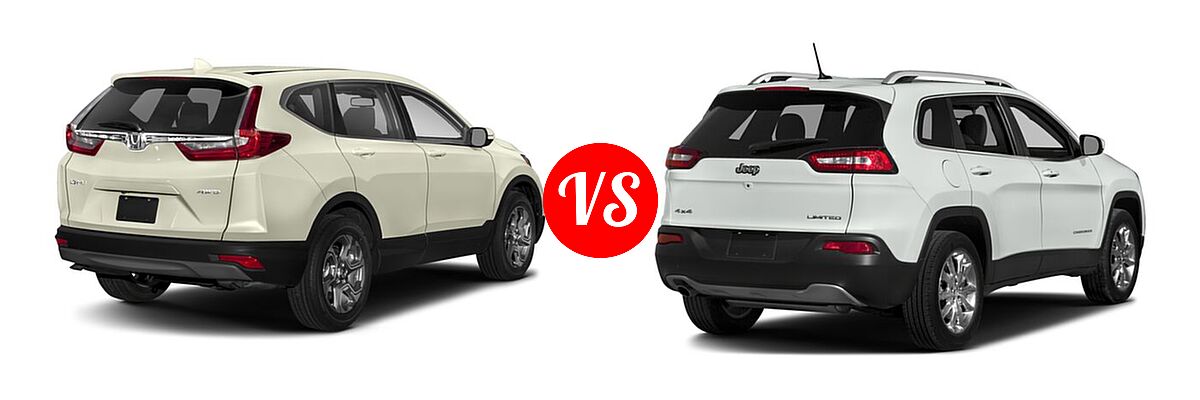 2018 Honda CR-V SUV EX-L vs. 2018 Jeep Cherokee SUV Limited - Rear Right Comparison