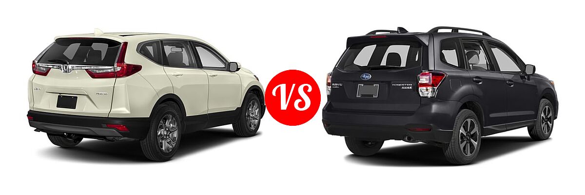 2018 Honda CR-V SUV EX-L vs. 2018 Subaru Forester SUV Premium - Rear Right Comparison