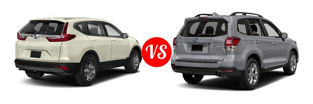 2018 Honda CR-V SUV EX-L vs. 2018 Subaru Forester SUV Touring - Rear Right Comparison