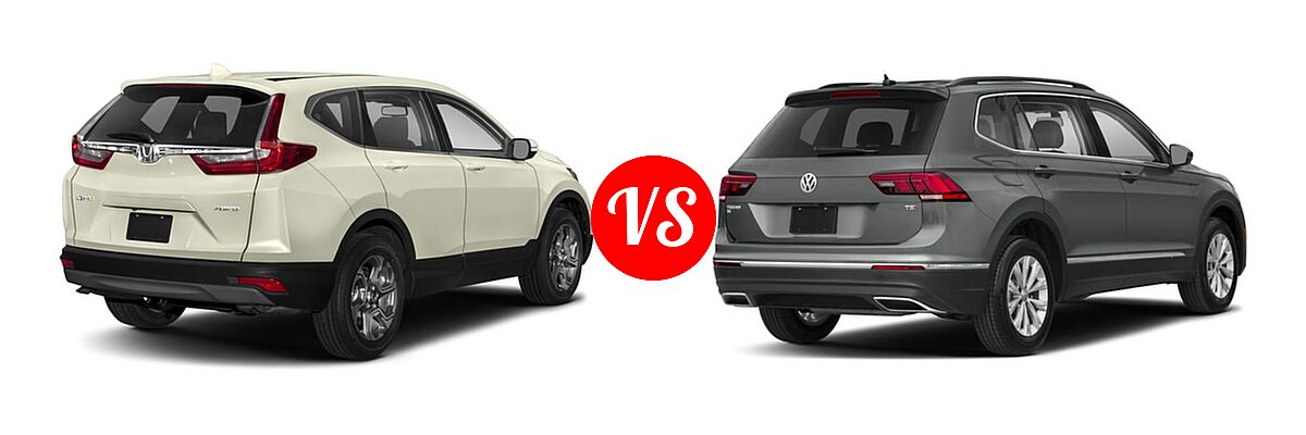 2018 Honda CR-V SUV EX-L vs. 2018 Volkswagen Tiguan SUV S / SE / SEL / SEL Premium - Rear Right Comparison