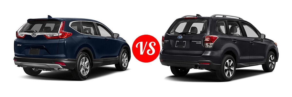 2018 Honda CR-V SUV EX vs. 2018 Subaru Forester SUV 2.5i Manual - Rear Right Comparison