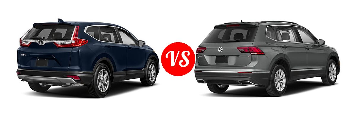 2018 Honda CR-V SUV EX vs. 2018 Volkswagen Tiguan SUV S / SE / SEL / SEL Premium - Rear Right Comparison
