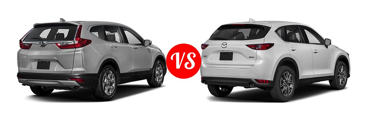 2018 Honda CR-V SUV EX-L vs. 2018 Mazda CX-5 SUV Grand Touring - Rear Right Comparison