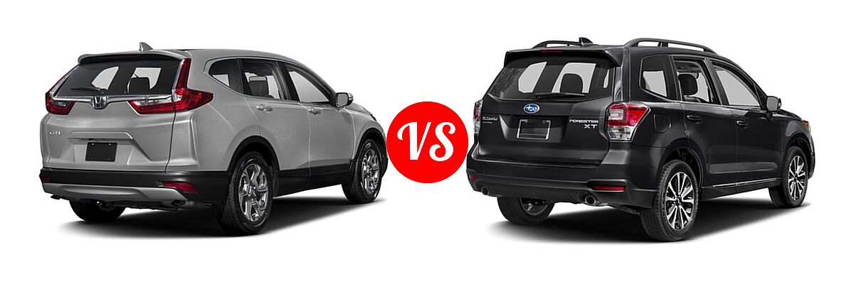 2018 Honda CR-V SUV EX-L vs. 2018 Subaru Forester SUV Touring - Rear Right Comparison