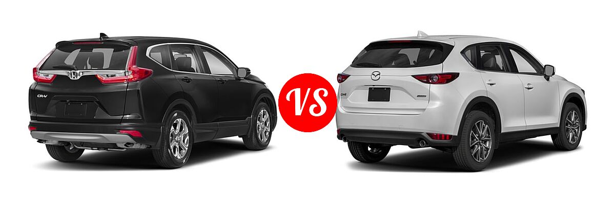 2018 Honda CR-V SUV EX-L vs. 2018 Mazda CX-5 SUV Grand Touring - Rear Right Comparison