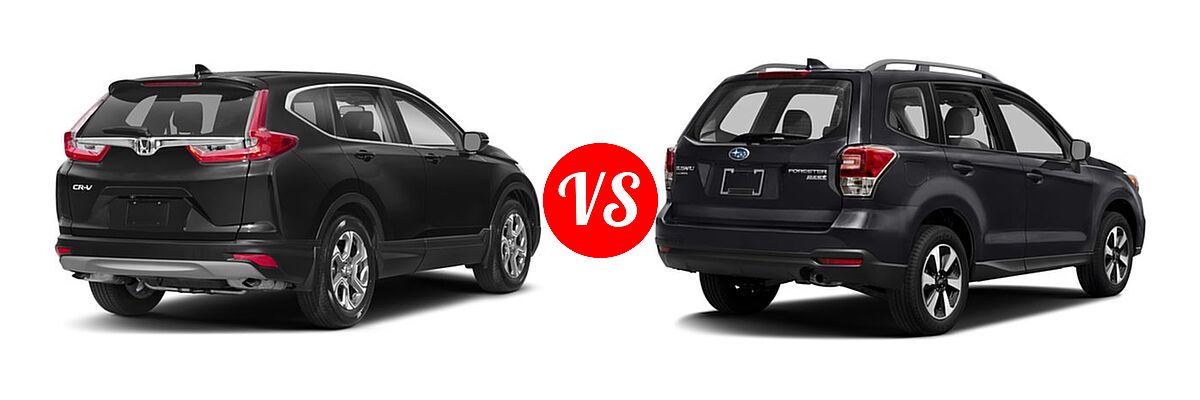 2018 Honda CR-V SUV EX-L vs. 2018 Subaru Forester SUV 2.5i Manual - Rear Right Comparison