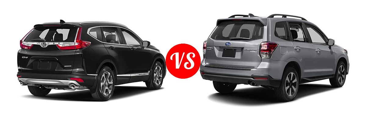 2018 Honda CR-V SUV Touring vs. 2018 Subaru Forester SUV Limited - Rear Right Comparison