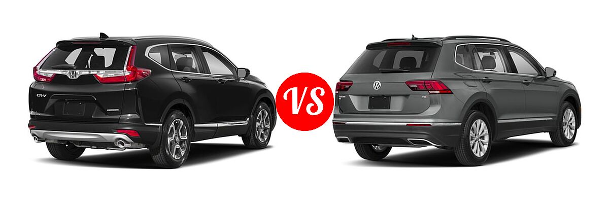 2018 Honda CR-V SUV Touring vs. 2018 Volkswagen Tiguan SUV S / SE / SEL / SEL Premium - Rear Right Comparison