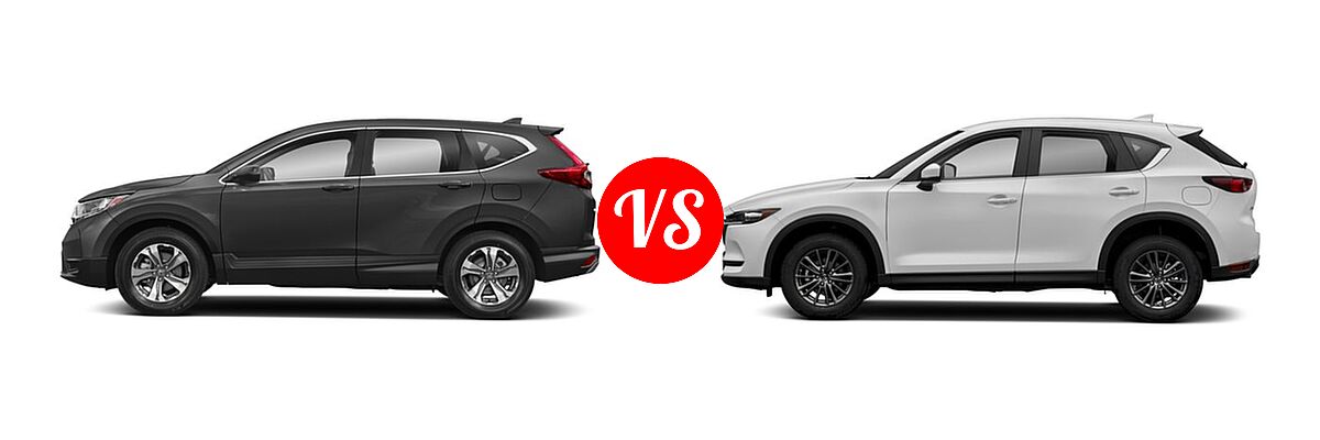 2018 Honda CR-V SUV LX vs. 2018 Mazda CX-5 SUV Sport - Side Comparison