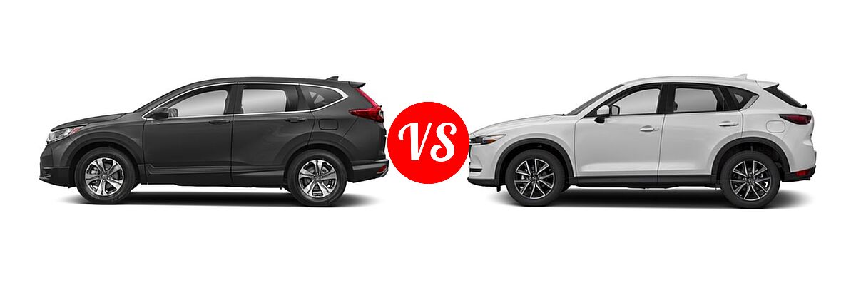 2018 Honda CR-V SUV LX vs. 2018 Mazda CX-5 SUV Grand Touring - Side Comparison