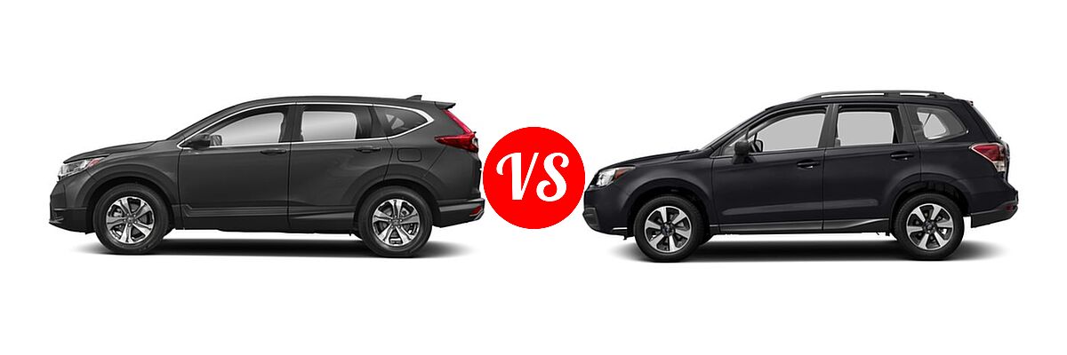 2018 Honda CR-V SUV LX vs. 2018 Subaru Forester SUV 2.5i Manual - Side Comparison