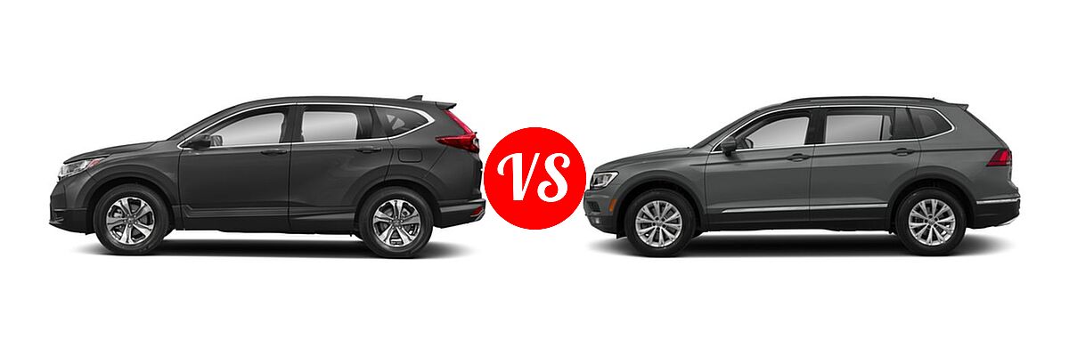 2018 Honda CR-V SUV LX vs. 2018 Volkswagen Tiguan SUV S / SE / SEL / SEL Premium - Side Comparison