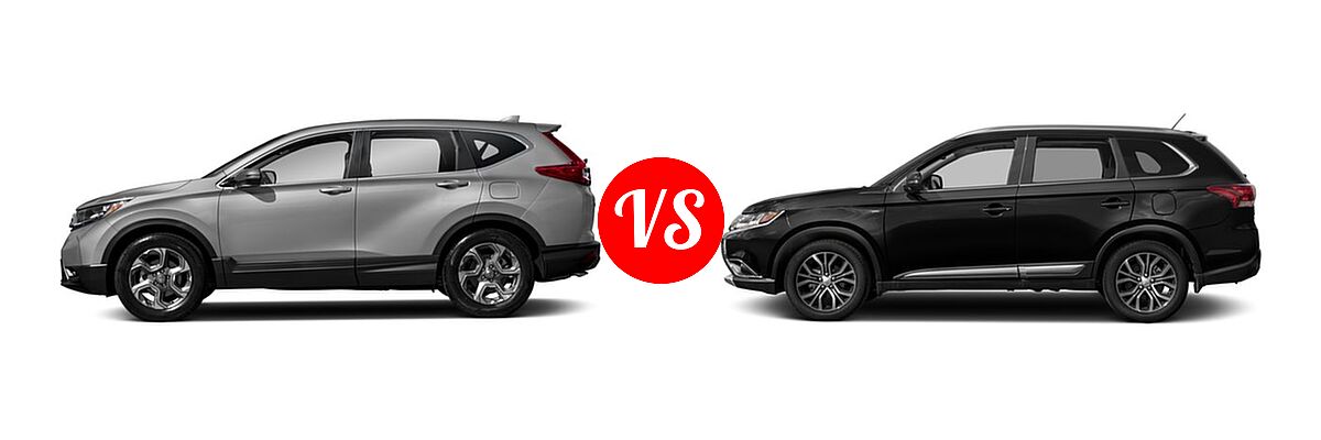 2018 Honda CR-V SUV EX-L vs. 2018 Mitsubishi Outlander SUV GT - Side Comparison