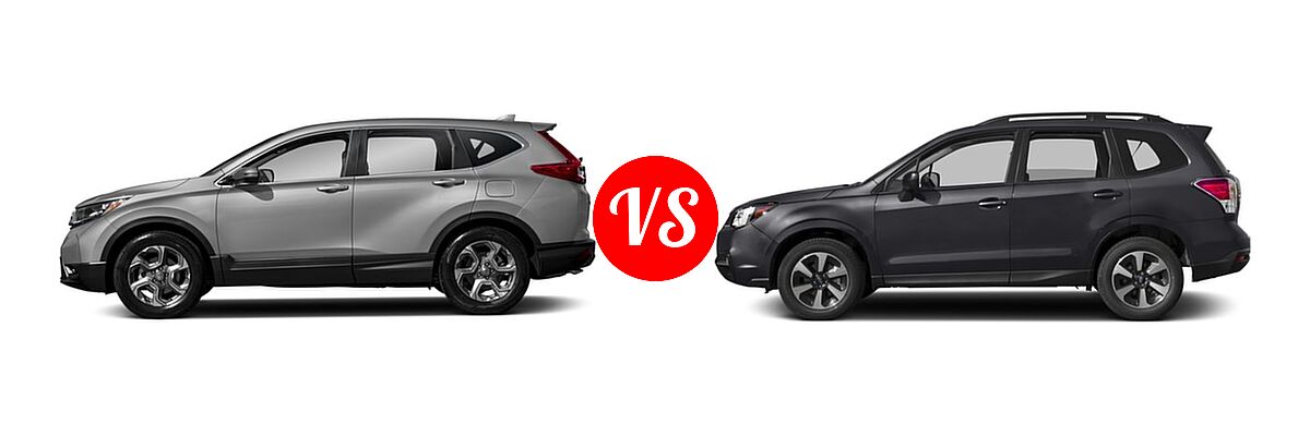 2018 Honda CR-V SUV EX-L vs. 2018 Subaru Forester SUV Premium - Side Comparison