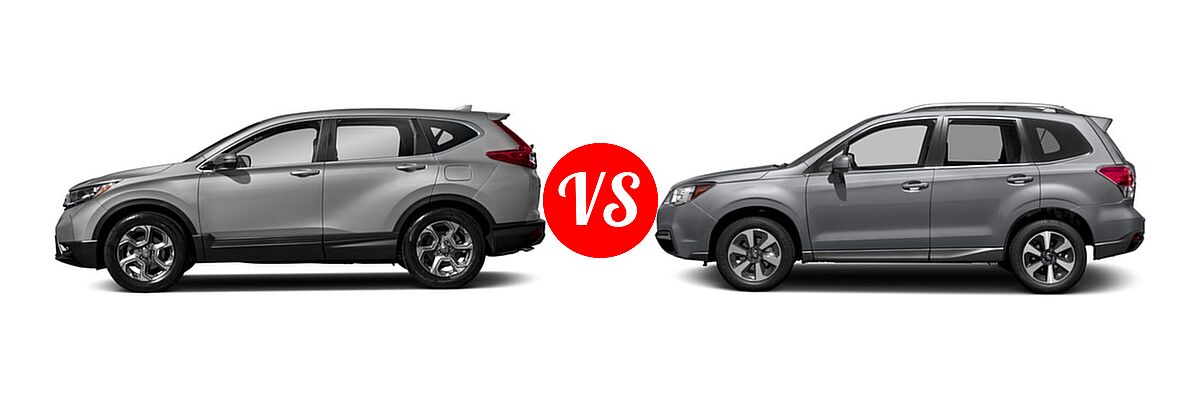 2018 Honda CR-V SUV EX-L vs. 2018 Subaru Forester SUV Limited - Side Comparison