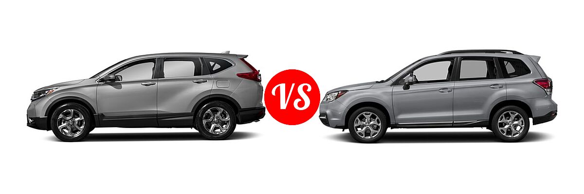 2018 Honda CR-V SUV EX-L vs. 2018 Subaru Forester SUV Touring - Side Comparison