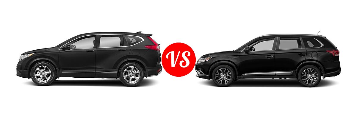2018 Honda CR-V SUV EX-L vs. 2018 Mitsubishi Outlander SUV GT - Side Comparison