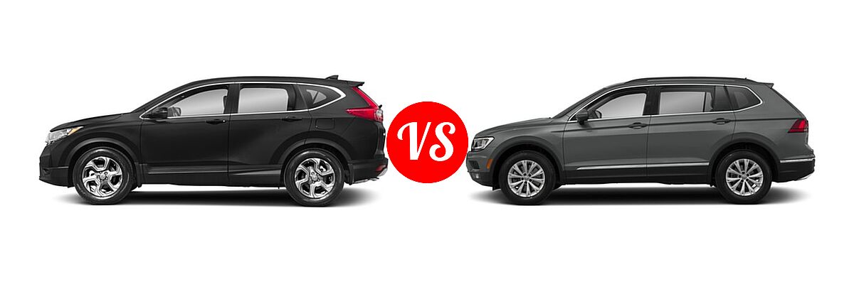 2018 Honda CR-V SUV EX-L vs. 2018 Volkswagen Tiguan SUV S / SE / SEL / SEL Premium - Side Comparison