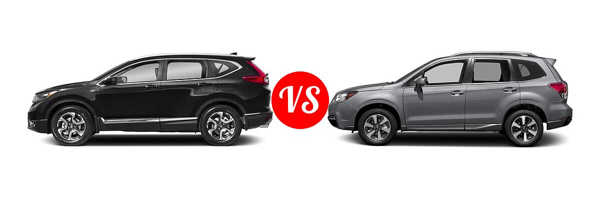 2018 Honda CR-V SUV Touring vs. 2018 Subaru Forester SUV Limited - Side Comparison