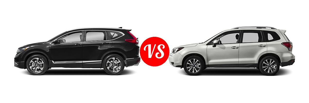 2018 Honda CR-V SUV Touring vs. 2018 Subaru Forester SUV Premium - Side Comparison