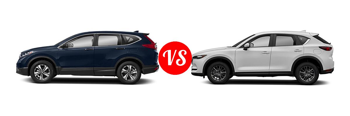 2018 Honda CR-V SUV LX vs. 2018 Mazda CX-5 SUV Sport - Side Comparison