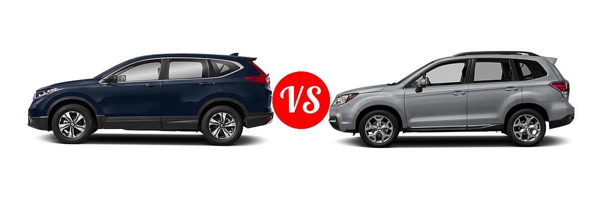 2018 Honda CR-V SUV LX vs. 2018 Subaru Forester SUV Touring - Side Comparison