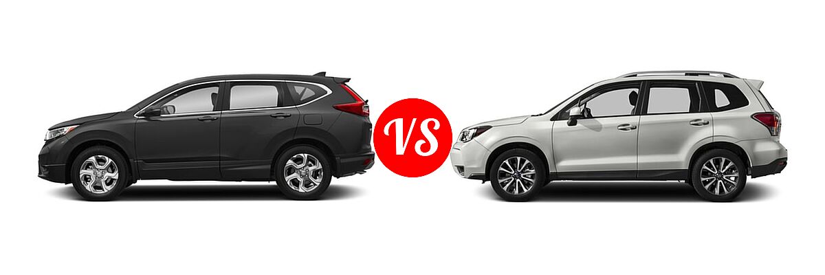 2018 Honda CR-V SUV EX vs. 2018 Subaru Forester SUV Premium - Side Comparison