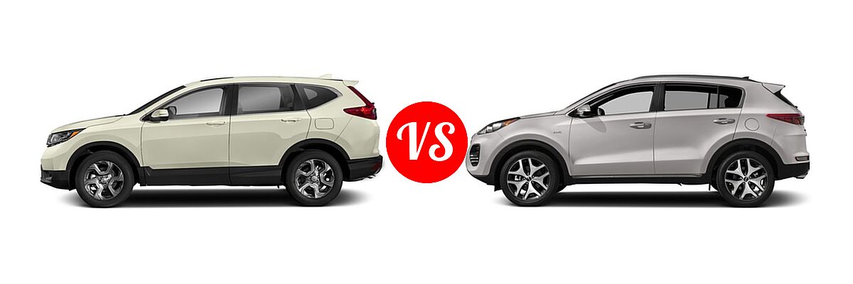 2018 Honda CR-V SUV EX-L vs. 2018 Kia Sportage SUV SX Turbo - Side Comparison