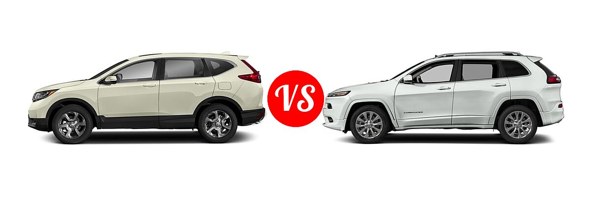 2018 Honda CR-V SUV EX-L vs. 2018 Jeep Cherokee SUV Overland - Side Comparison