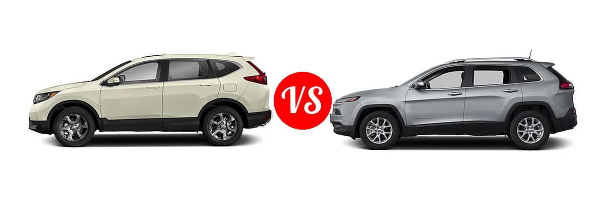2018 Honda CR-V SUV EX-L vs. 2018 Jeep Cherokee SUV Latitude / Latitude Plus - Side Comparison
