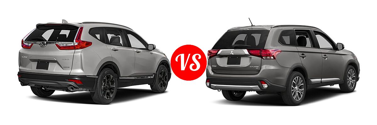 2018 Honda CR-V SUV Touring vs. 2018 Mitsubishi Outlander SUV LE / SEL - Rear Right Comparison