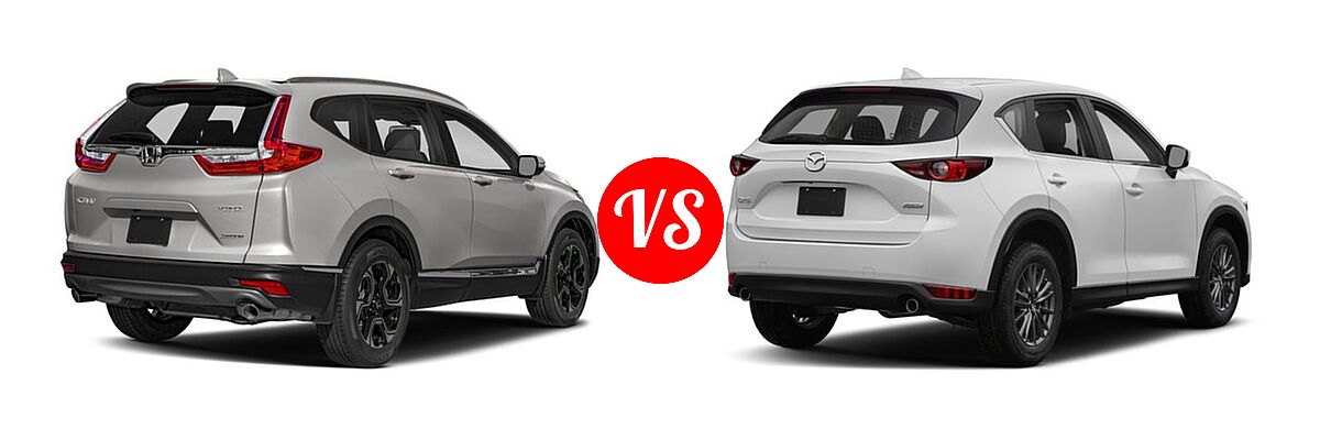 2018 Honda CR-V SUV Touring vs. 2018 Mazda CX-5 SUV Sport - Rear Right Comparison