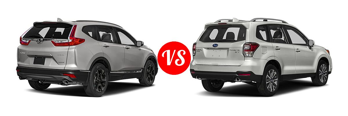 2018 Honda CR-V SUV Touring vs. 2018 Subaru Forester SUV Premium - Rear Right Comparison