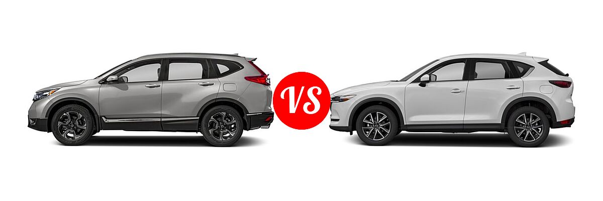 2018 Honda CR-V SUV Touring vs. 2018 Mazda CX-5 SUV Grand Touring - Side Comparison
