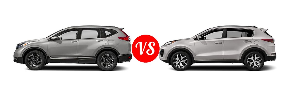 2018 Honda CR-V SUV Touring vs. 2018 Kia Sportage SUV SX Turbo - Side Comparison