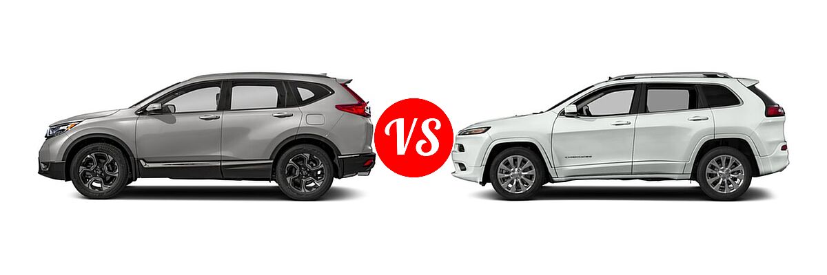 2018 Honda CR-V SUV Touring vs. 2018 Jeep Cherokee SUV Overland - Side Comparison