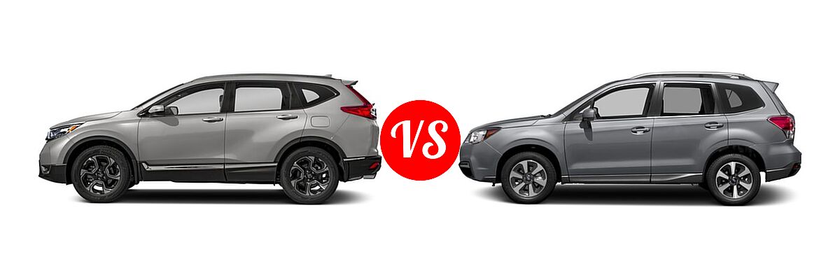 2018 Honda CR-V SUV Touring vs. 2018 Subaru Forester SUV Limited - Side Comparison