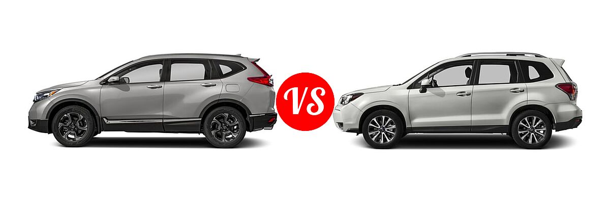 2018 Honda CR-V SUV Touring vs. 2018 Subaru Forester SUV Premium - Side Comparison