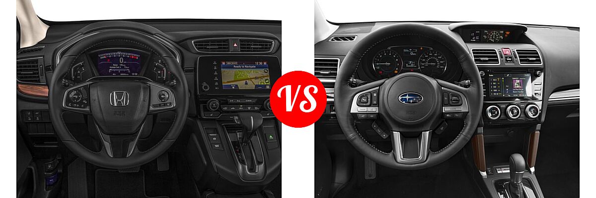 2018 Honda CR-V SUV Touring vs. 2018 Subaru Forester SUV Touring - Dashboard Comparison